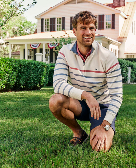 Breton Stripe Saltwater Quarter Zip
