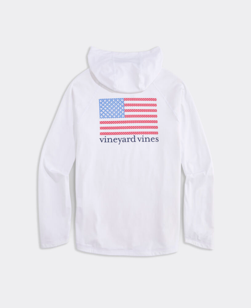 Micro Whale Flag Harb Hoodie Tee