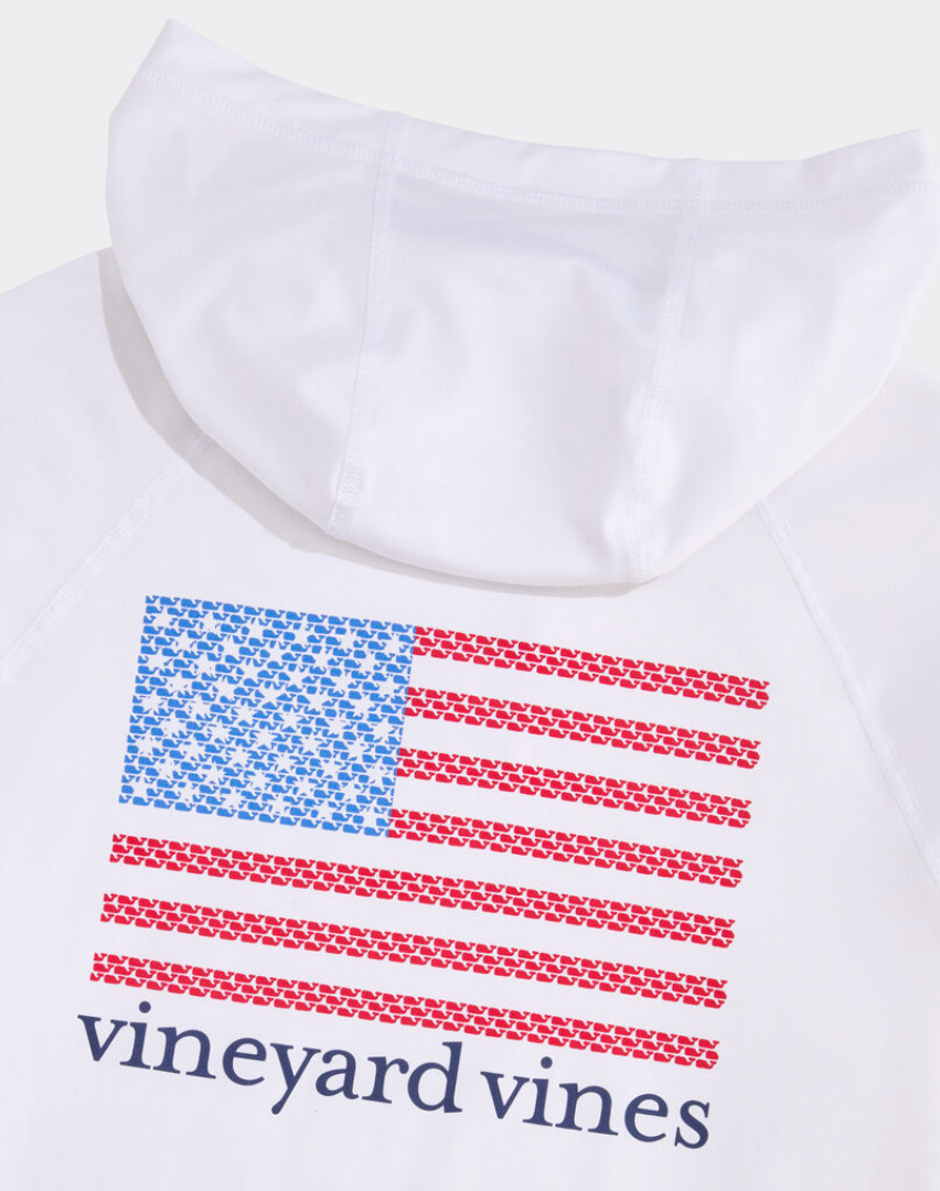 Micro Whale Flag Harb Hoodie Tee