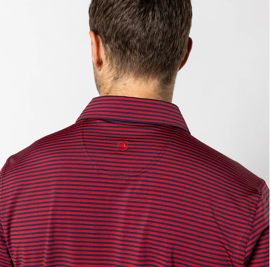 SS LONG DRIVE PERFORMANCE POLO-KIRK STRIPE