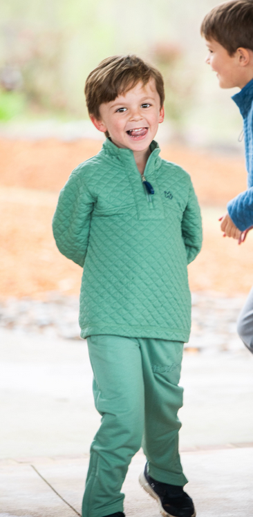 Boys Quilted Zip Pullover