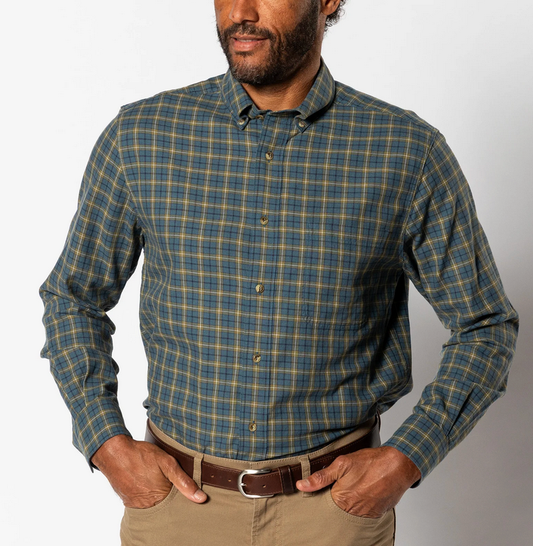 LS Cotton Wool Sport Shirt-Mercer Plaid