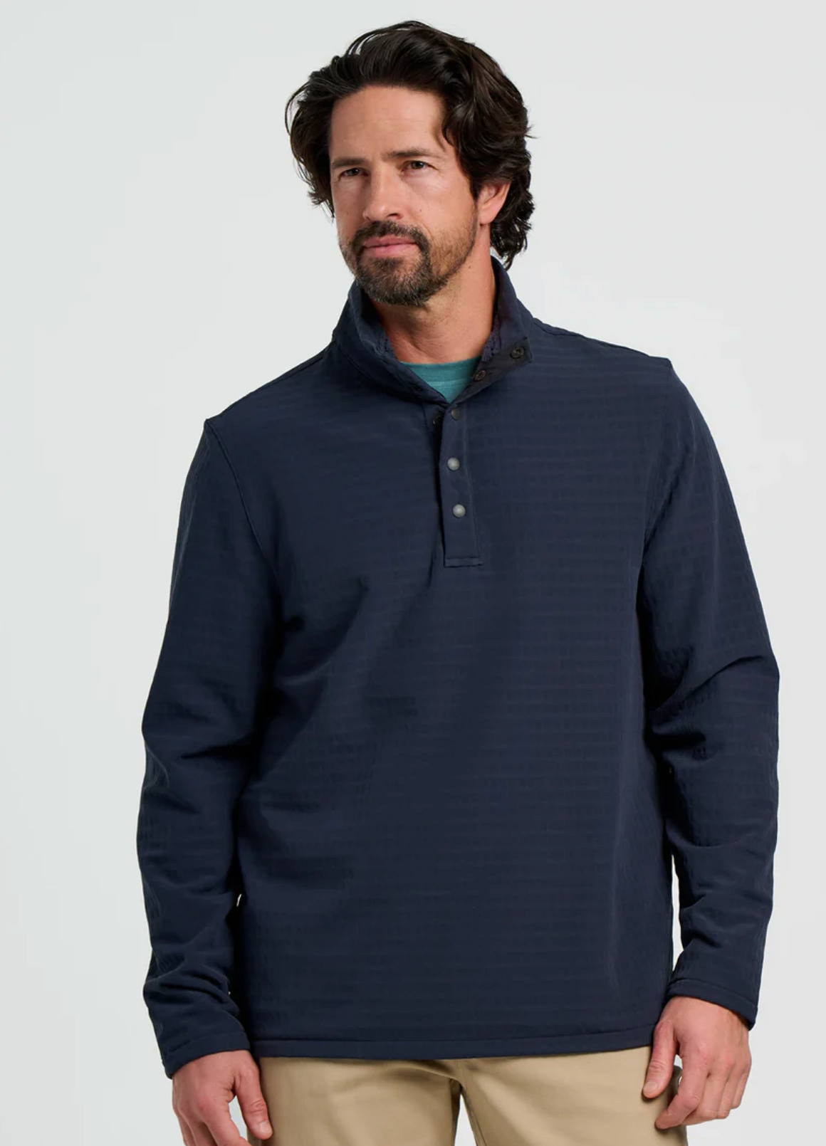 Gridback Fleece Snap Pullover