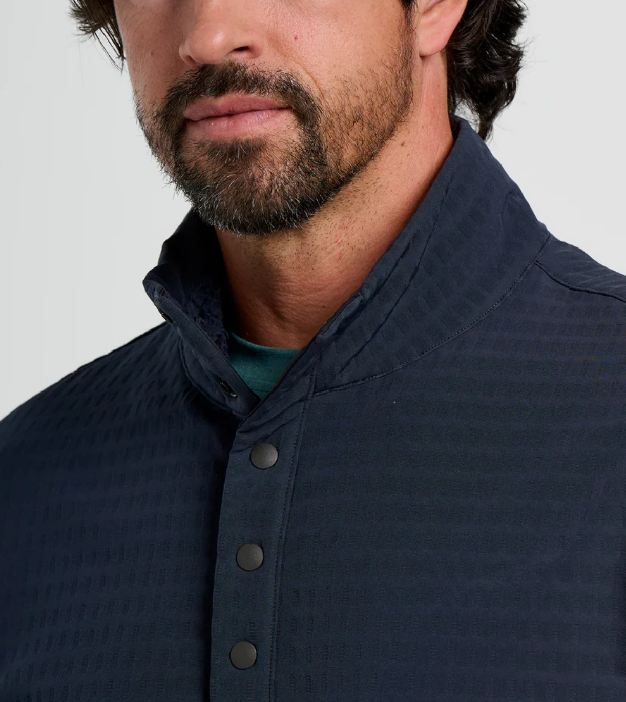 Gridback Fleece Snap Pullover
