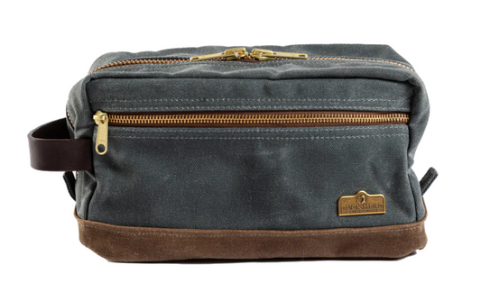 Wax Canvas Dopp Kit- Charcoal
