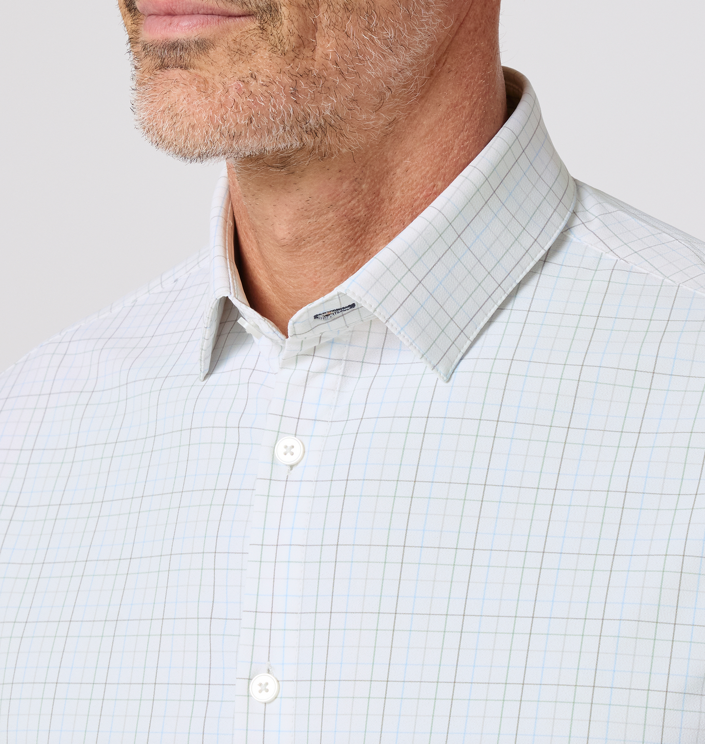Leeward LS Dress Shirt - Eucalyptus Jordan Plaid