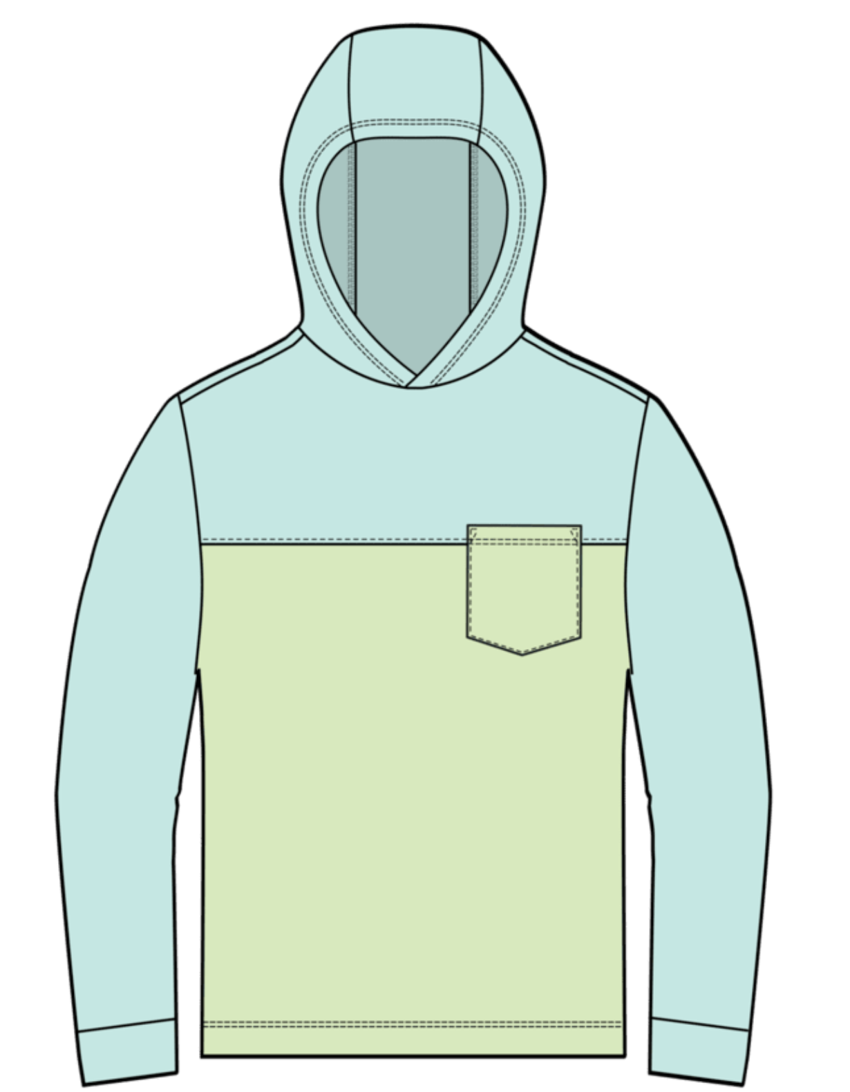 Toddler Colorblock Bamboo Shade Hoodie