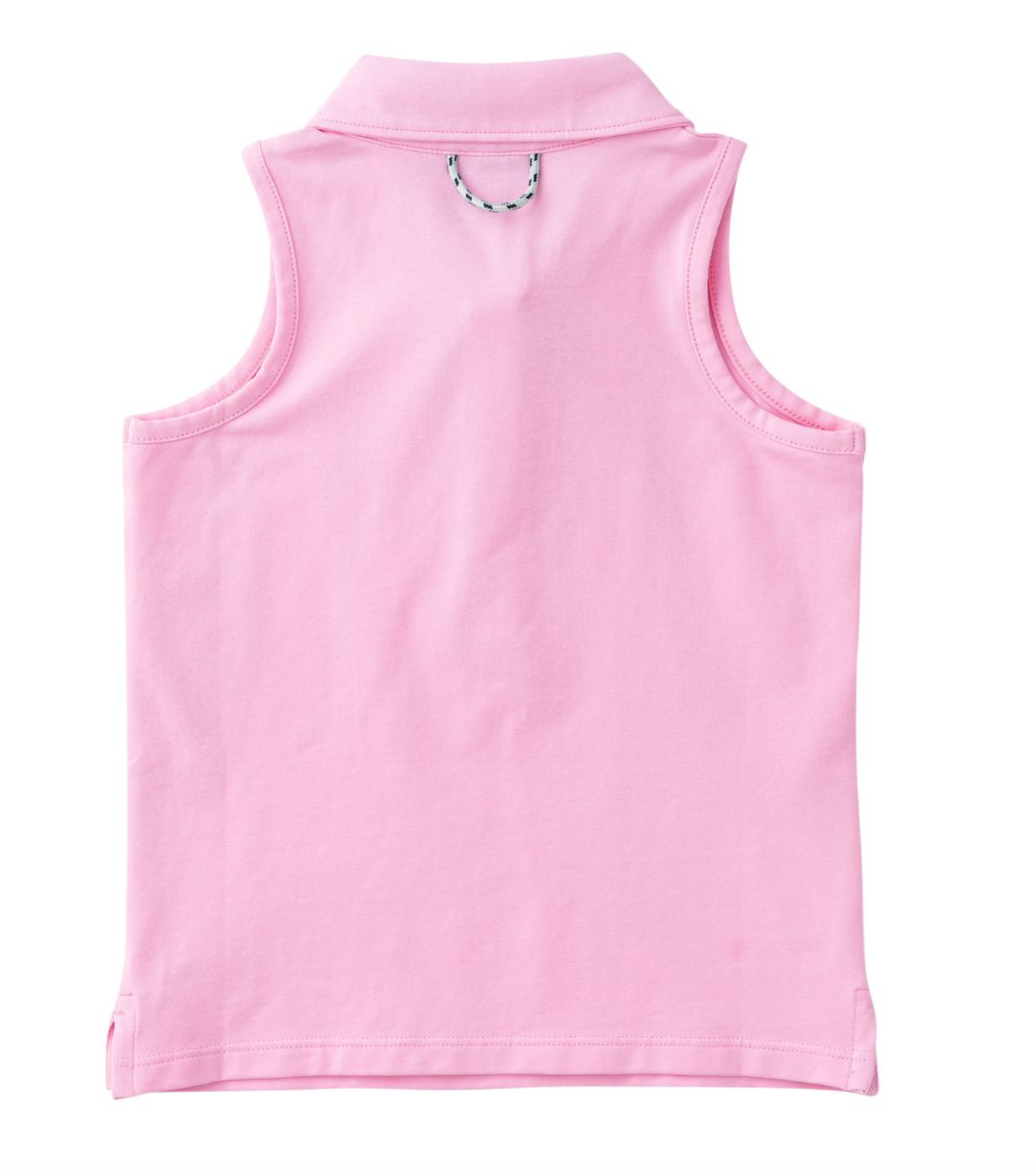 Girls Sleeveless Solid Cotton Polo
