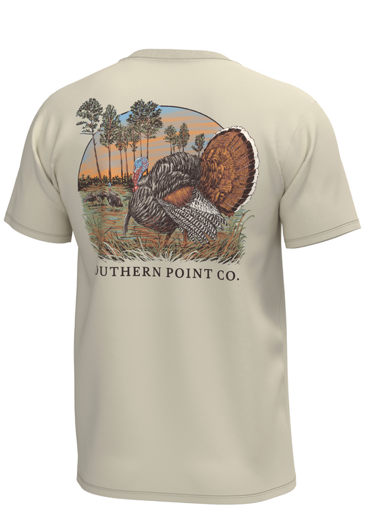 Turkey Strutting in a Clearing