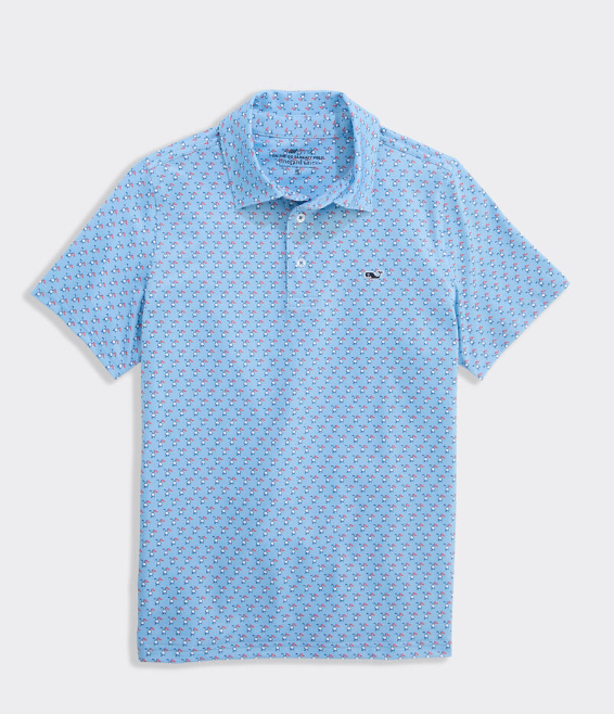 Boys Performance Printed Sankaty Polo