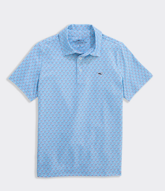 Boys Performance Printed Sankaty Polo