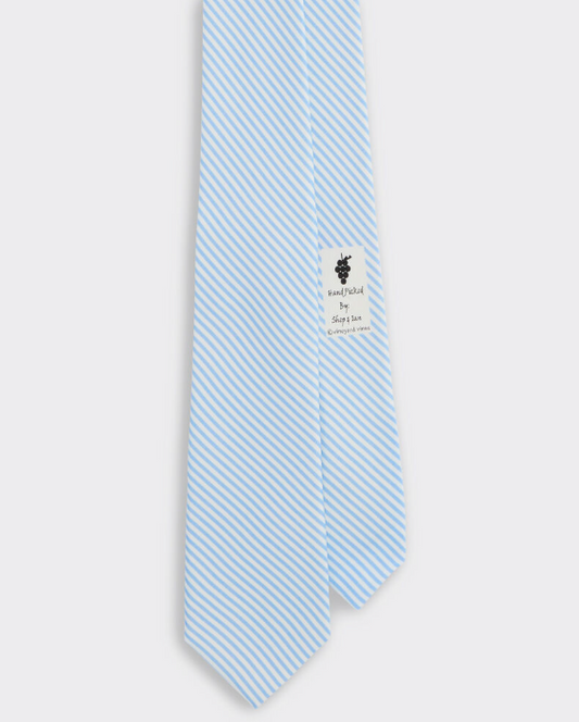 Boys Vineyard Seersucker Printed Tie