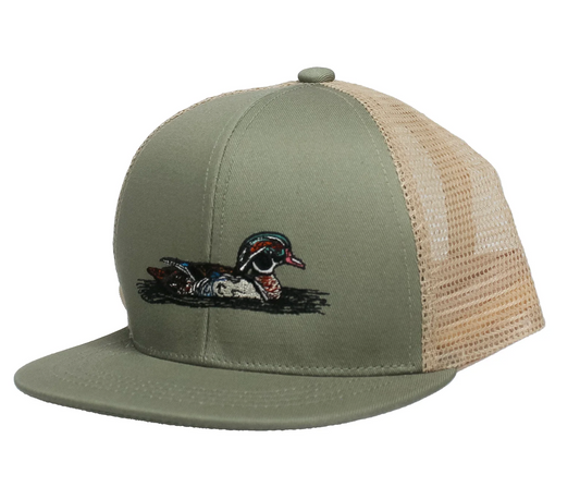 Boys Trucker Hat Wood Duck