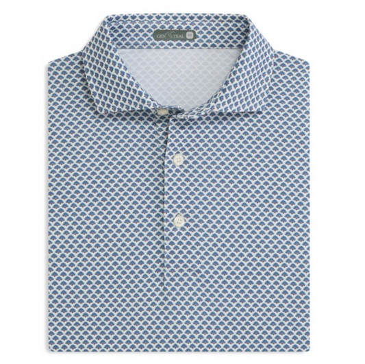 Blue Horizon Agave Printed Performance Polo