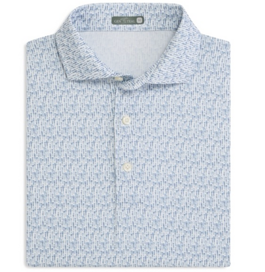 White Taproom Printed Performance Polo