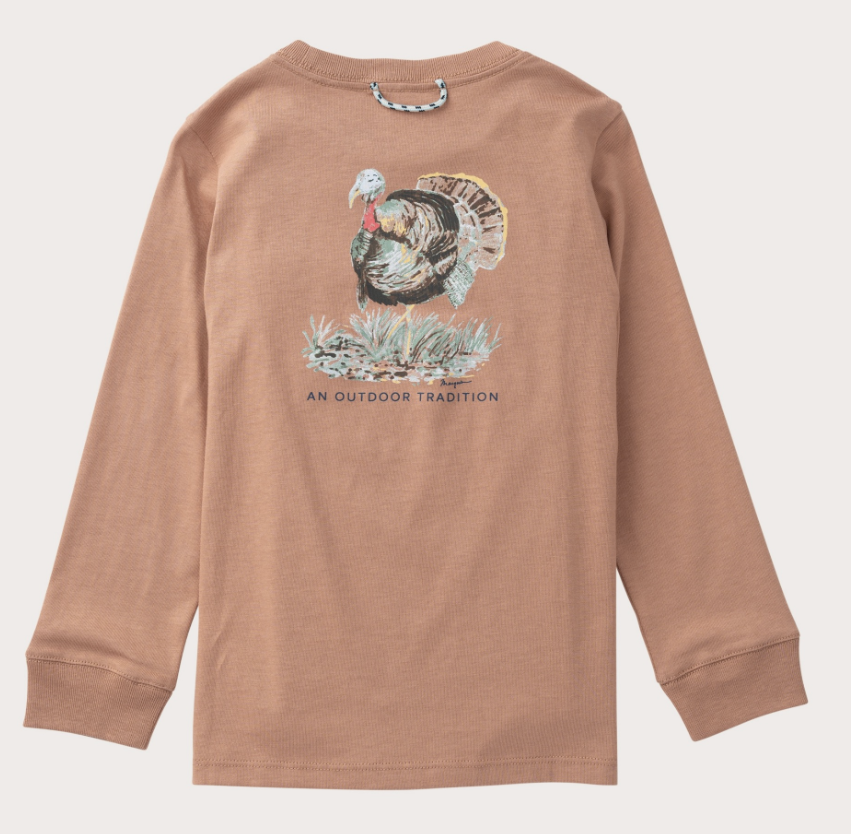 Kids Long Sleeve Cotton Pocket t-shirt