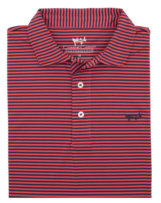 Nautical Blue Striped Polo