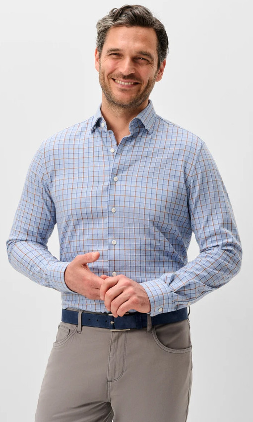 Chestnut Pane Button Down