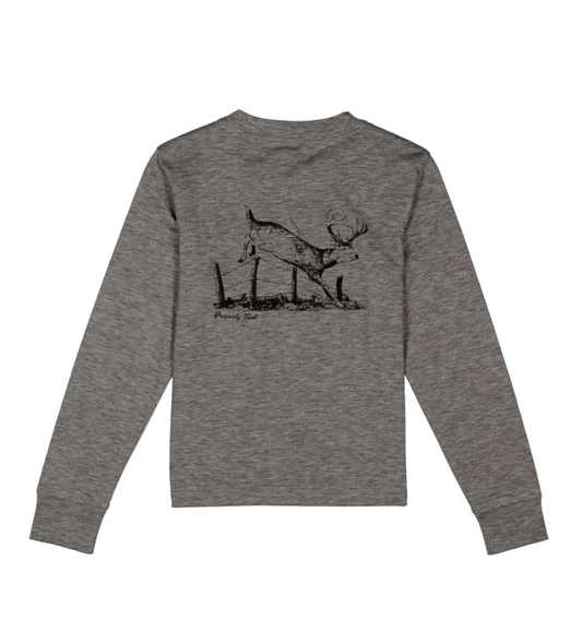 Boys Portland Pocket Tee- Jumping Buck Gravel