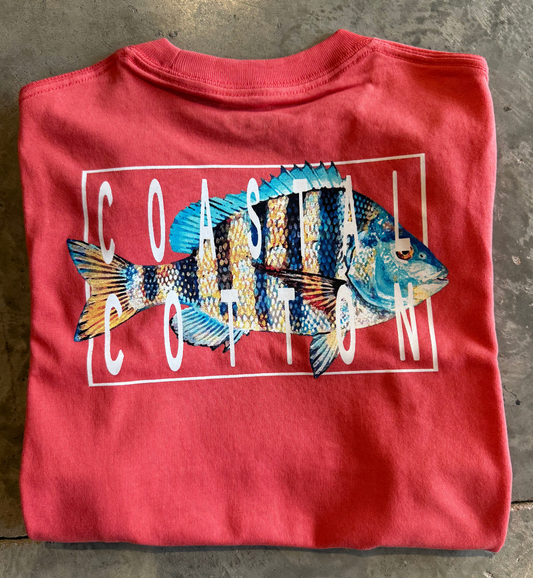 Youth Red Sheepshead Short Sleeve Tee