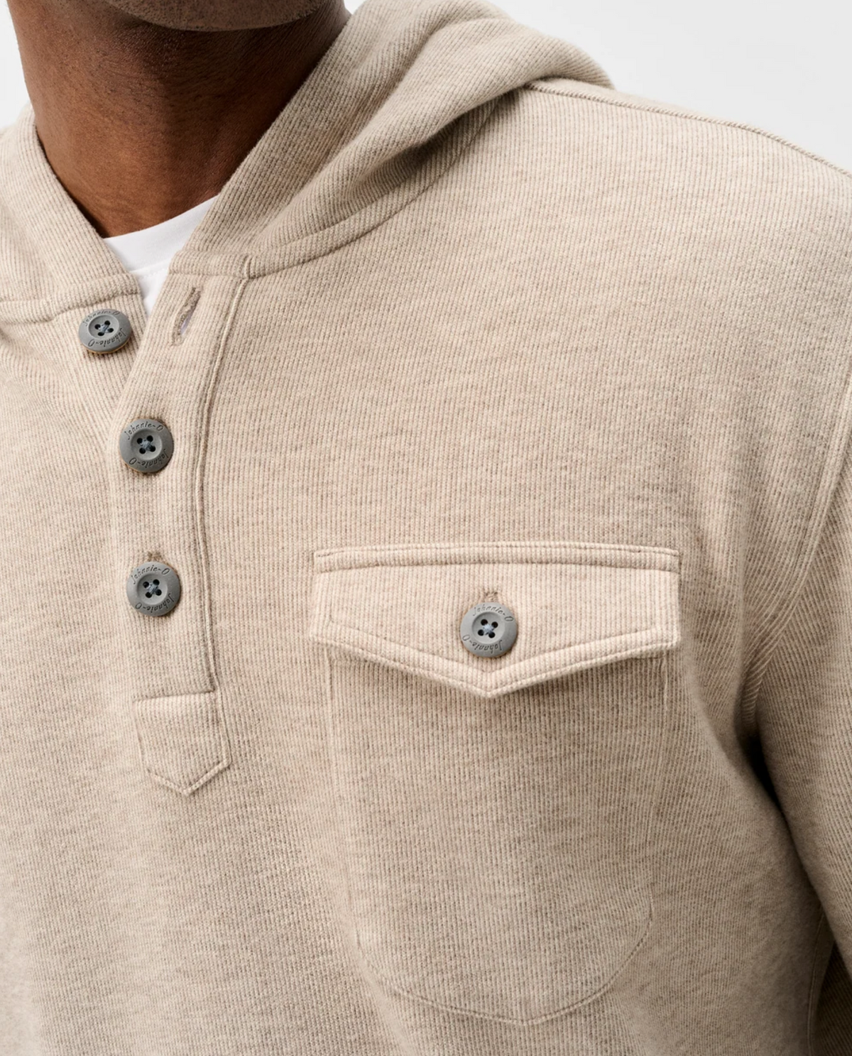 Button Henley Hoodie