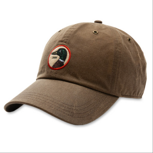 CIRCLE PATCH WAXED COTTON HAT UMBER BROWN