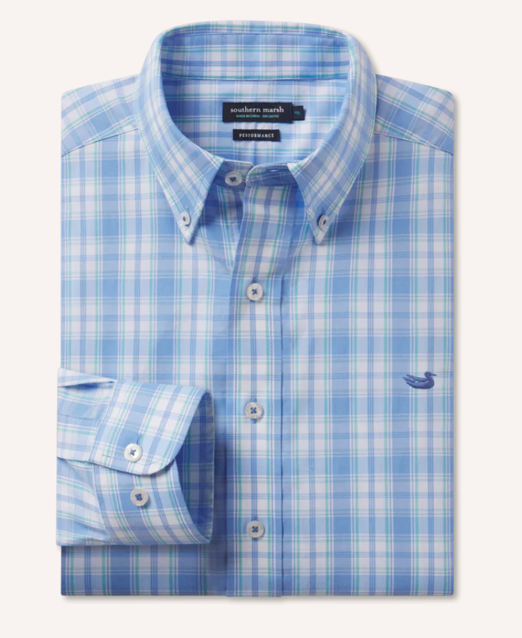 Benton Performance Plaid Dress Shirt