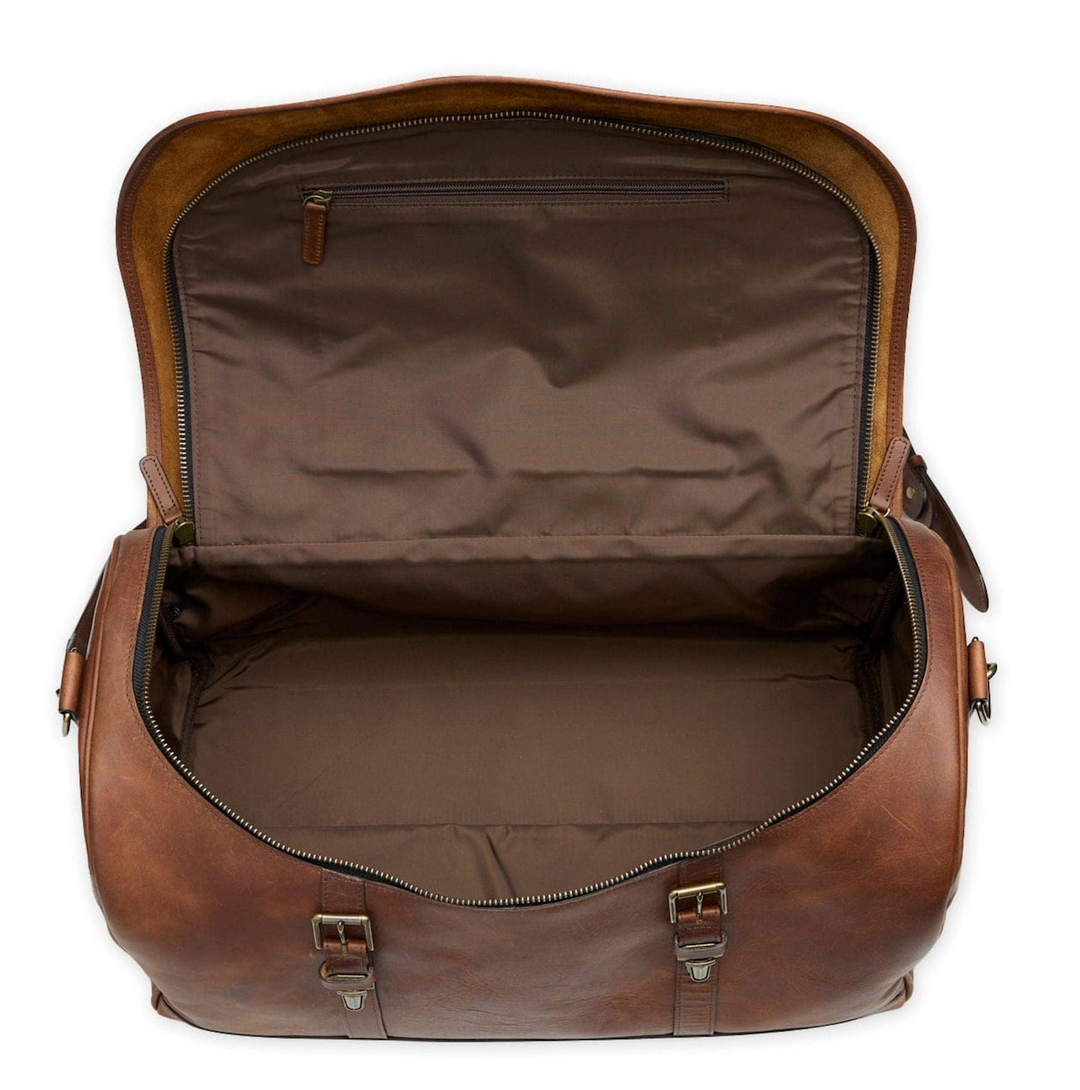 Leather Weekender Duffel Bag