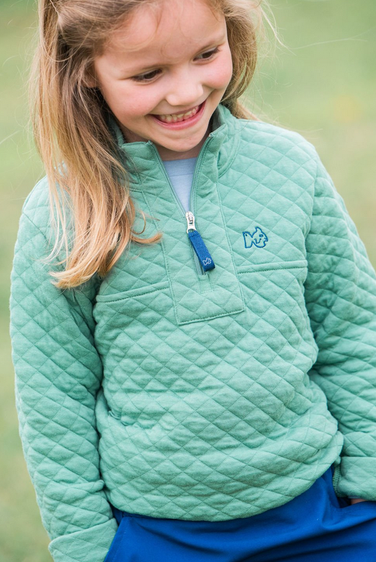 Boys Quilted Zip Pullover