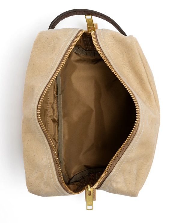Wax Canvas Dopp Kit- Natural