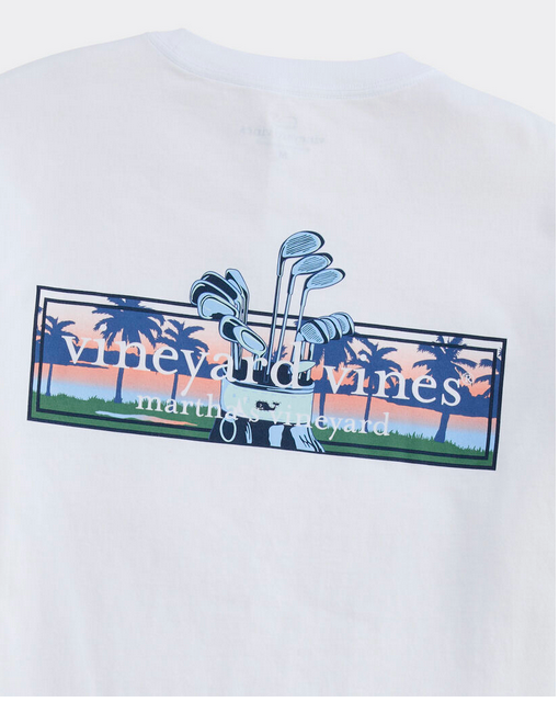 Sunset Golf Logo Box SS Tee