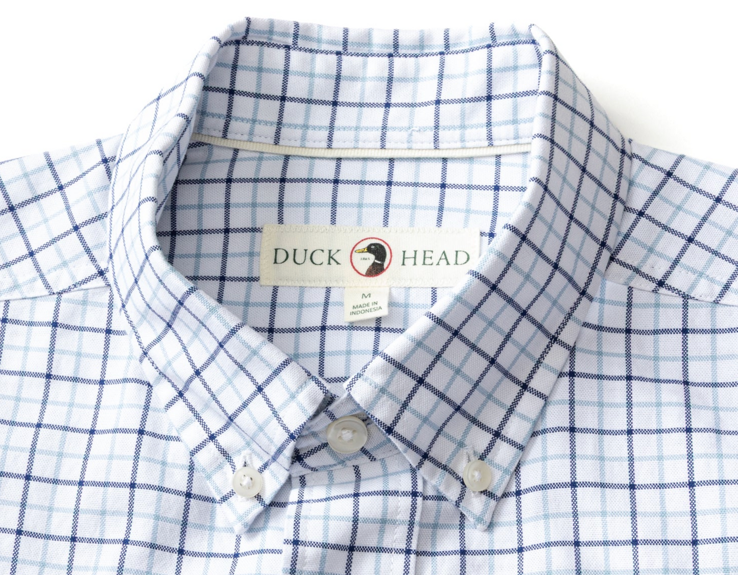 LS Cotton Oxford Sport Shirt - Kline Plaid Sunwashed Blue