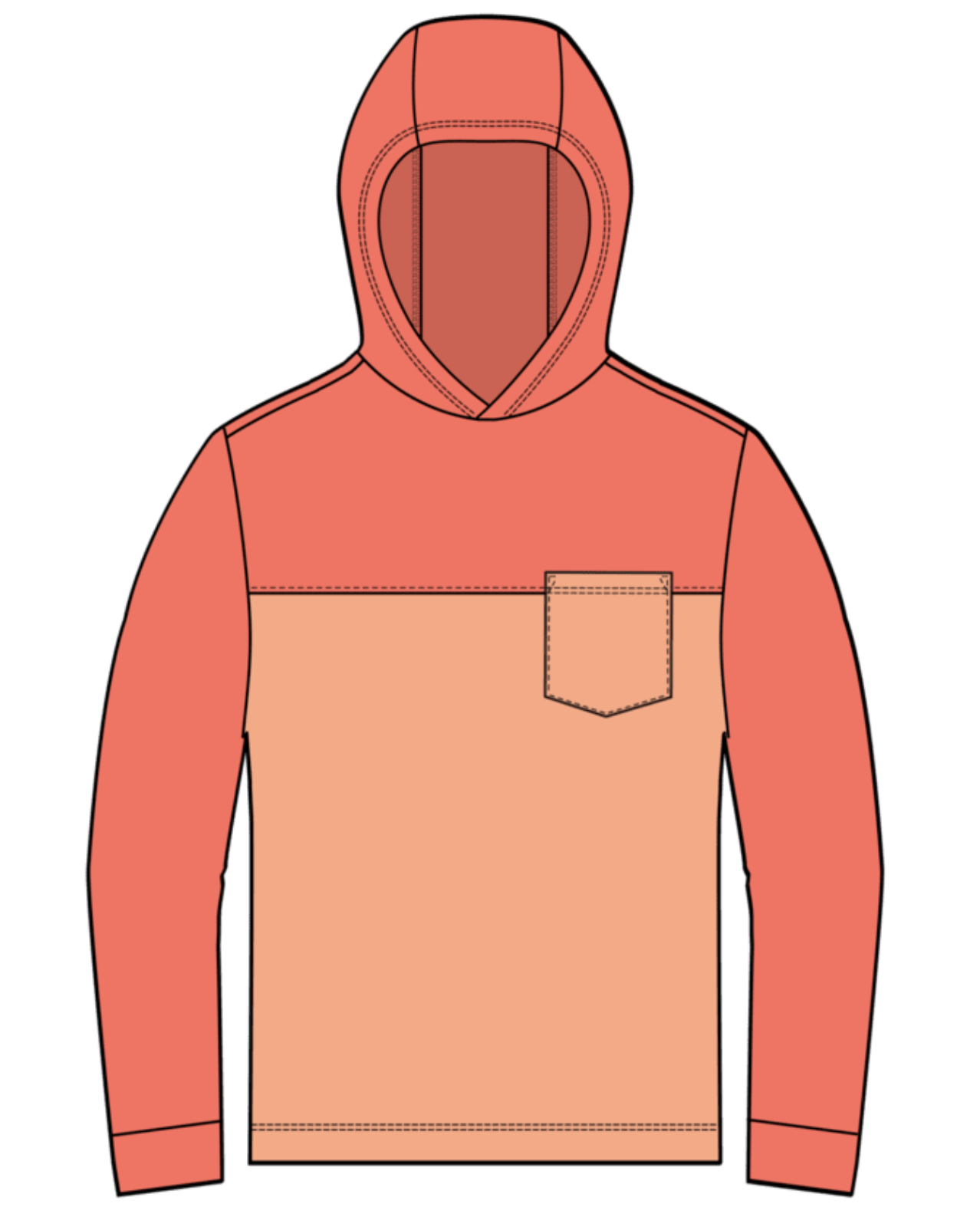 Youth Colorblock Bamboo Shade Hoodie