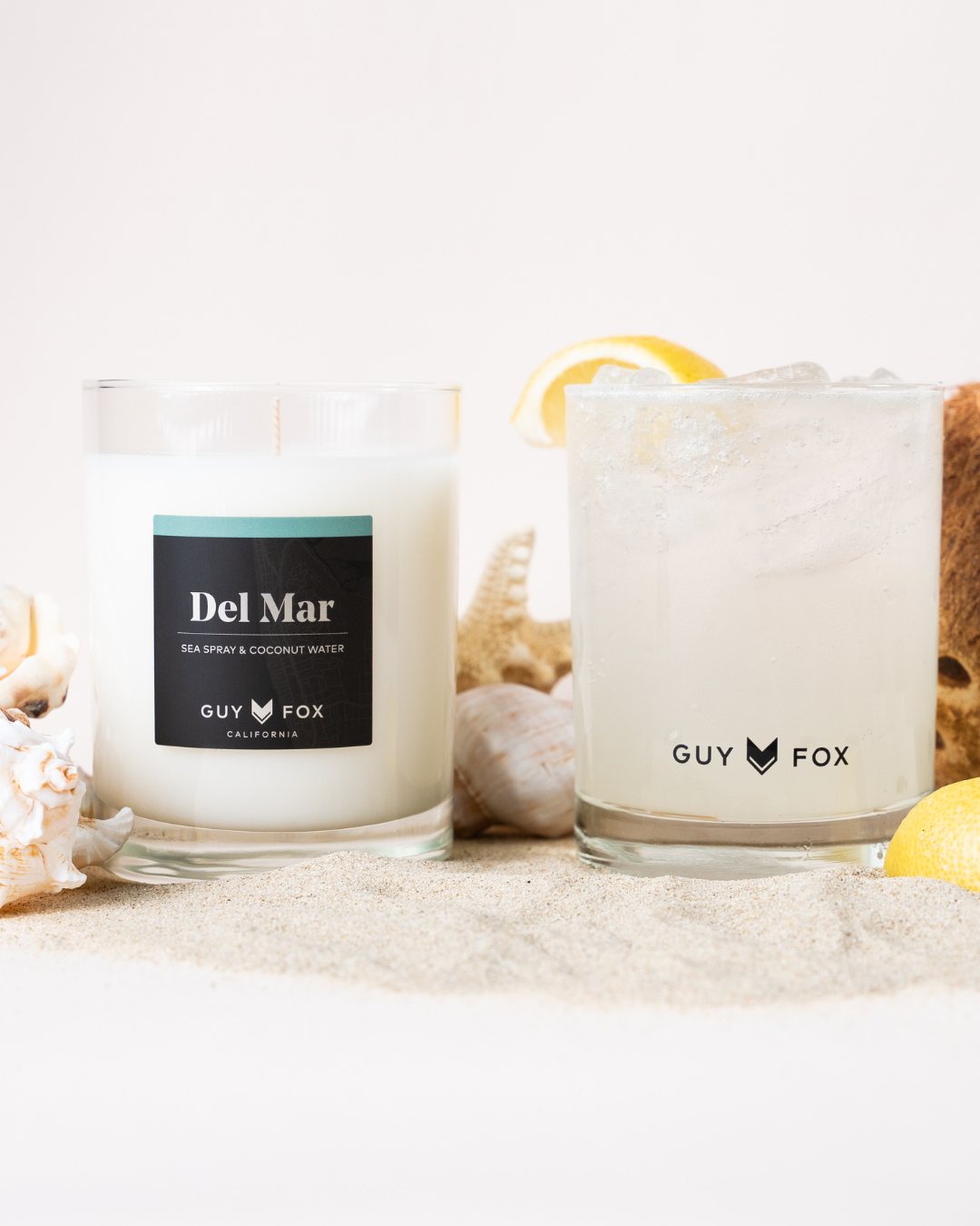 Del Mar - Reusable Men's Candle - Sea Spray & Coconut Water