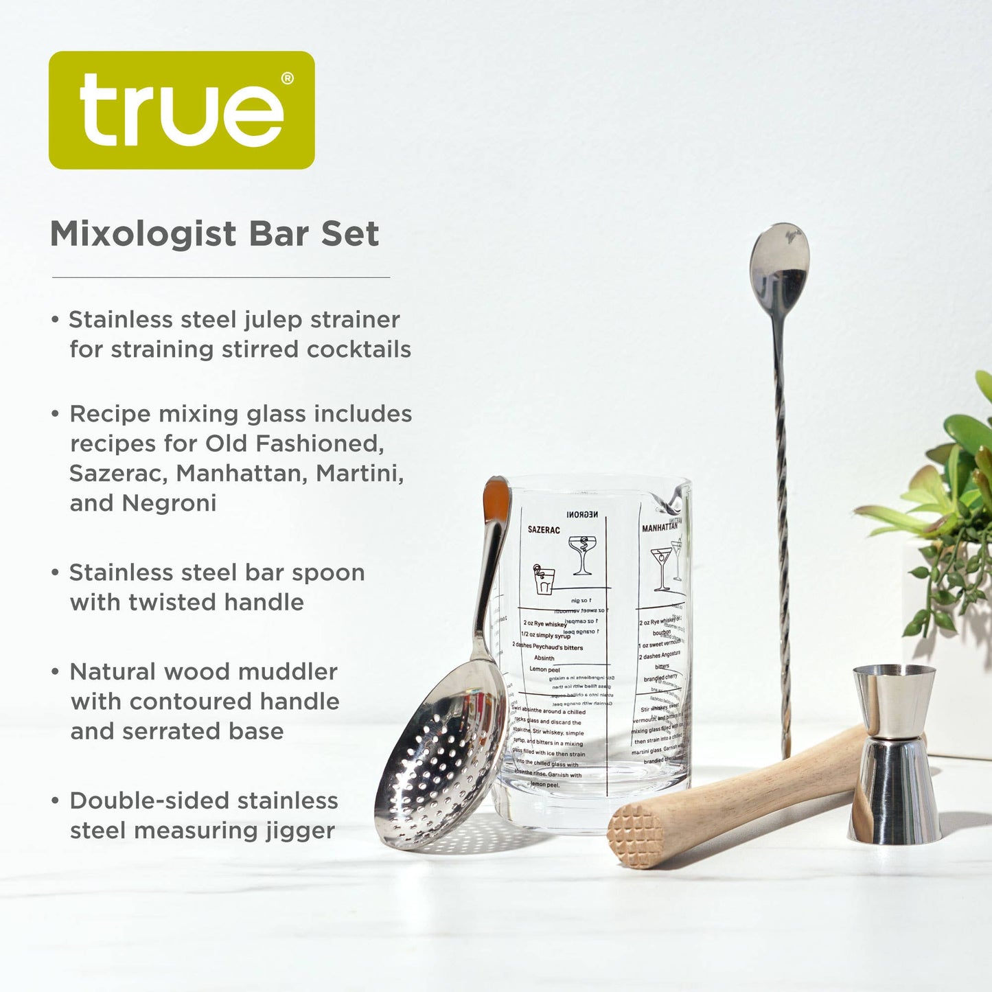 Mixologist Cocktail Mixing Bartender Kit - Set of 5