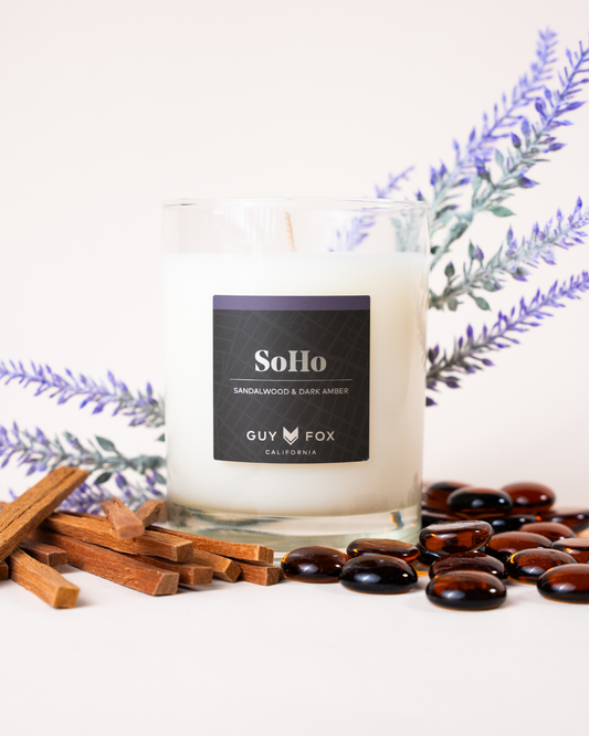 SoHo - Reusable Men's Candle - Sandalwood & Dark Amber